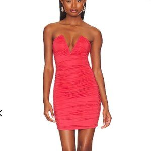 NWT Superdown Vivienne Ruched Mini Dress
